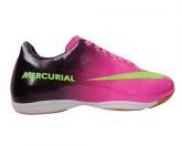 Tênis Futsal Nike Mercurial Vortex Rosa e Preto