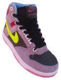 Tênis Nike SB Dunk Cano Alto Lilás Preto Azul e Rosa